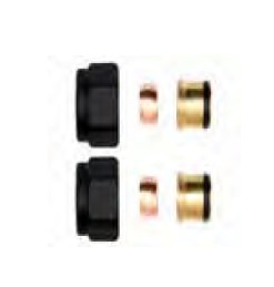 Klemmringverschraubung schwarz für Kupferrohre