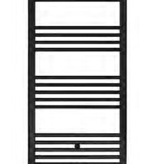 Links-Rechts/Mittlerer Anschluss in matt schwarz gebürstet
