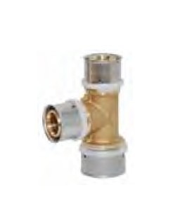 Press-T-Stück (1 Abgang reduziert)